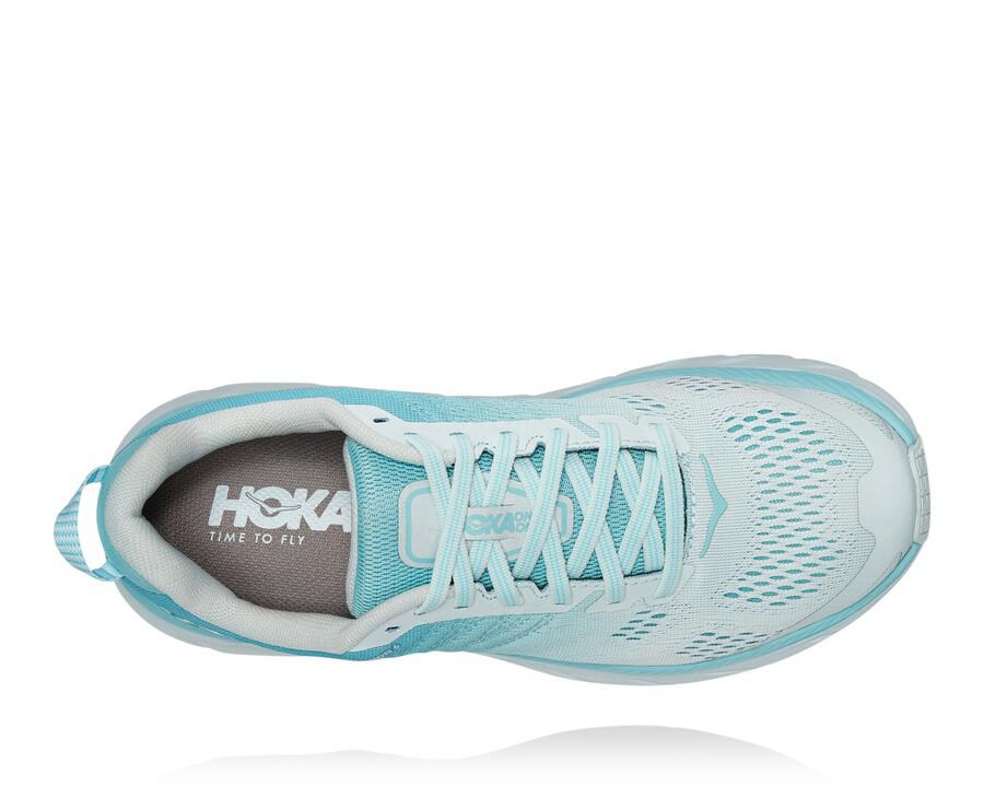 Hoka One One Vandresko Dame - Clifton 6 - Blå/Hvide - 210368ZKP